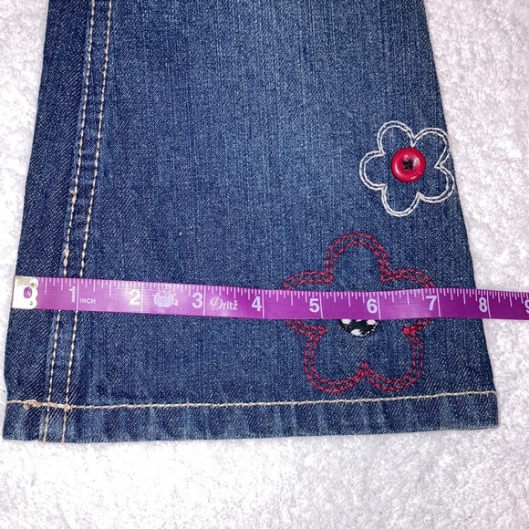 NWT vintage Gymboree adjustable waist embroidered flower flare jeans girls 5 - Picture 11 of 11